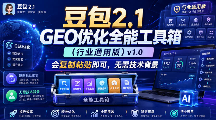 豆包2.1 GEO优化全能工具箱(行业通用版)v1.0,会复制粘贴即可,无需技术背景 20260803050145-6a7020b9043f5.jpg
