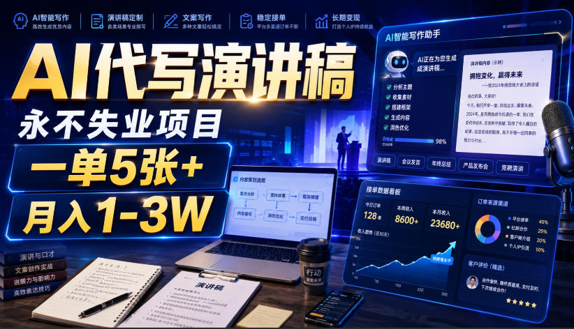 AI代写演讲稿,永不失业项目,一单5张+,月入1-3W 20260803070045-6a703c9dd1e93.jpg
