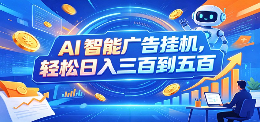 AI智能广告挂机,24小时自动跑,日入300-500,新手零门槛 20260803110025-6a7074c9b5c42.jpg