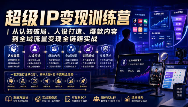 超级IP变现训练营|从认知破局、人设打造、爆款内容到全域流量变现全链路实战 20260804030048-6a7155e03530d.jpg
