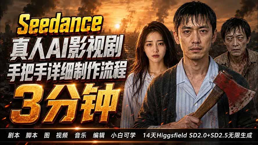 (19706期) 3分钟真人AI影视剧怎么做?SD 2.0手把手完整制作流程|Higgsfield 14天SD 2.0/2.5无限生成 20260805050140-6a72c3b4e7e77.jpg