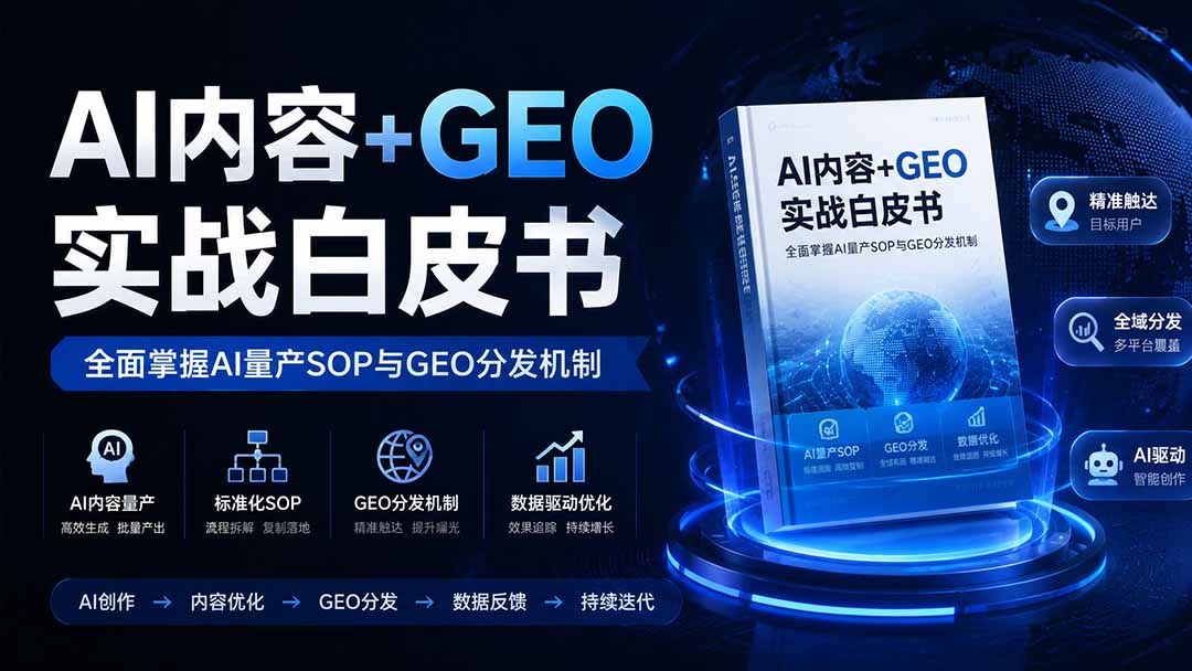 (19729期)AI内容+GEO实战白皮书。全面掌握AI量产SOP与GEO分发机制 20260806070204-6a74316cca1e6.jpg
