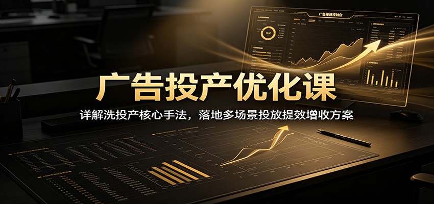广告投产优化课:详解洗投产核心手法,落地多场景投放提效增收方案 20260806170051-6a74bdc3c62c1.jpg