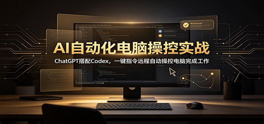 AI自动化电脑操控实战:ChatGPT搭配Codex,一键指令远程自动操控电脑完成工作 20260806170053-6a74bdc56075e.jpg