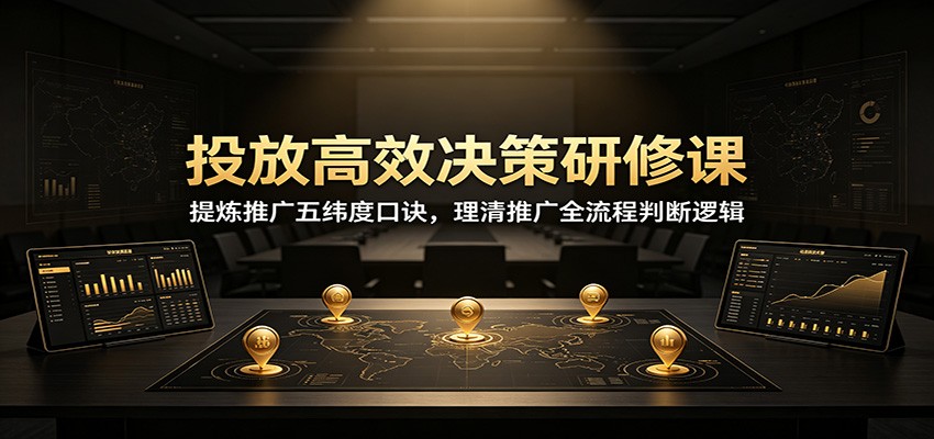 投放高效决策研修课:提炼推广五纬度口诀,理清推广全流程判断逻辑 20260807050031-6a75666fe6dab.jpg
