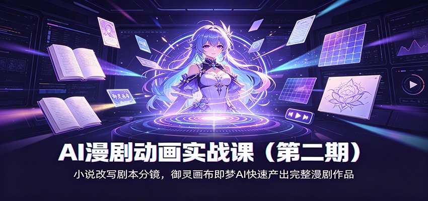 AI漫剧动画实战课(第二期):小说改写剧本分镜,御灵画布即梦AI快速产出完整漫剧作品 20260810130035-6a79cb7385541.jpg