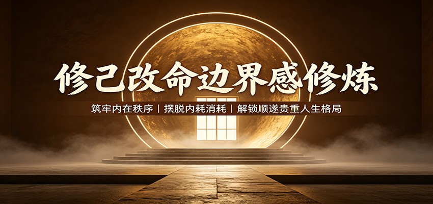 修己改命边界感修炼:筑牢内在秩序,摆脱内耗消耗,解锁顺遂贵重人生格局 20260812170051-6a7ca6c37b7c7.jpg