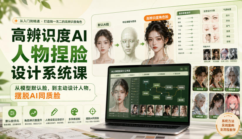 高辨识度AI人物捏脸设计系统课,从模型默认脸,到主动设计人物,摆脱AI同质脸 20260822070111-6a8949374bc26.jpg