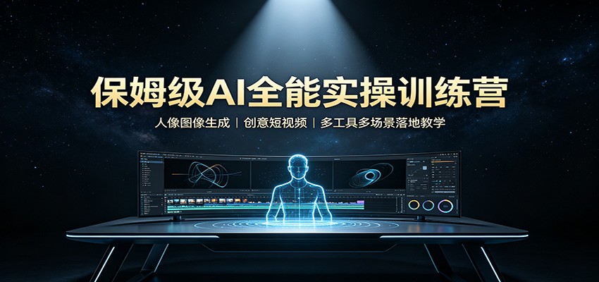 保姆级AI全能实操训练营:人像图像生成,创意短视频,多工具多场景落地教学 20260824070042-6a8bec1a81c1f.jpg