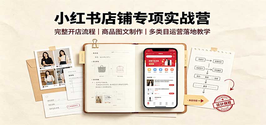 小红书店铺专项实战营:完整开店流程,商品图文制作,多类目运营落地教学 20260827030057-6a8fa8699f158.jpg