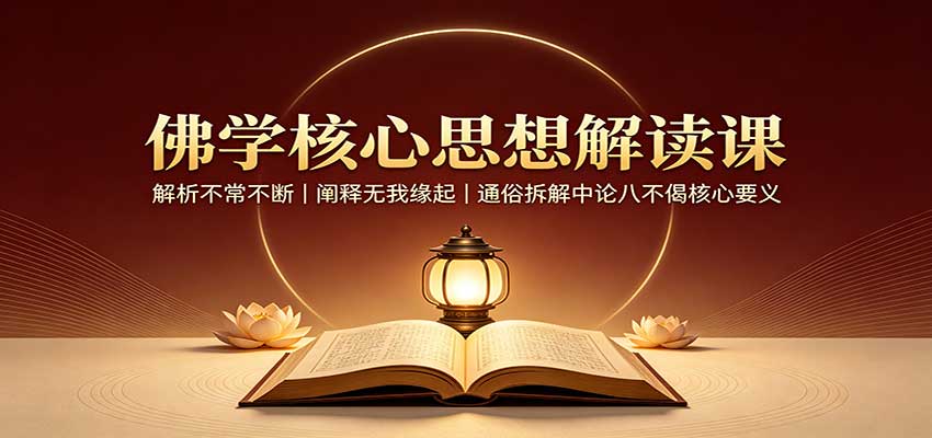 佛学核心思想解读课:解析不常不断,阐释无我缘起,通俗拆解中论八不偈核心要义 20260828030154-6a90fa22318b3.jpg