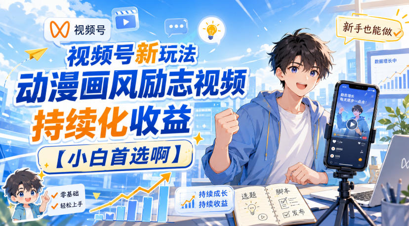 视频号新玩法动漫画风励志视频,持续化收益【小白首选啊】 20260829030147-6a924b9bd0ec2.jpg