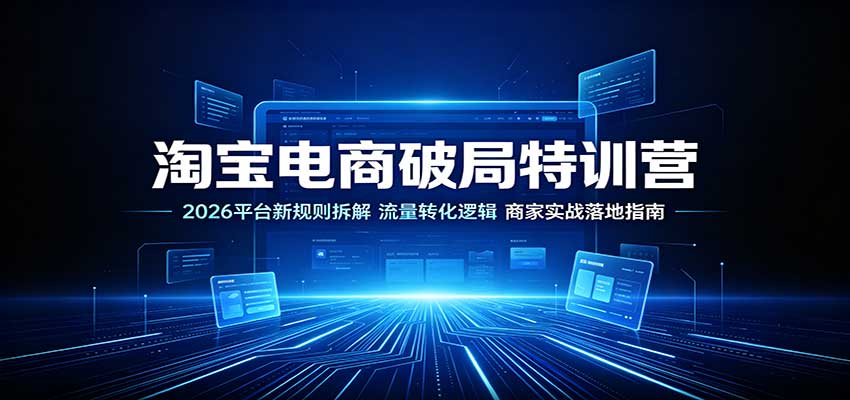 淘宝电商破局特训营:2026平台新规则拆解,流量转化逻辑,商家实战落地指南 20260830030128-6a939d086de64.jpg