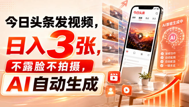 今日头条发视频,日入3张,不露脸不拍摄,AI自动生成 20260831050046-6a950a7e5f72c.jpg