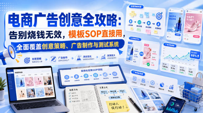 电商广告创意全攻略:告别烧钱无效,模板SOP直接用,全面覆盖创意策略、广告制作与测试系统【原创双语字幕】 20260831050049-6a950a8158c2d.jpg