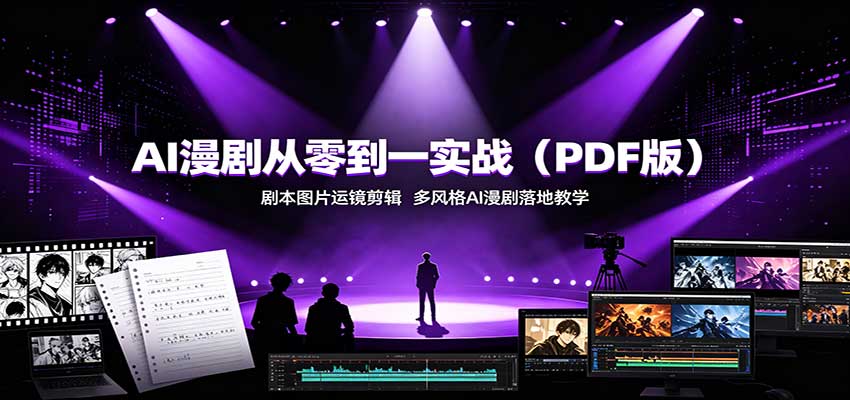 AI漫剧从零到一实战(PDF版):剧本图片运镜剪辑,多风格AI漫剧落地教学 20260831050123-6a950aa3e87f8.jpg