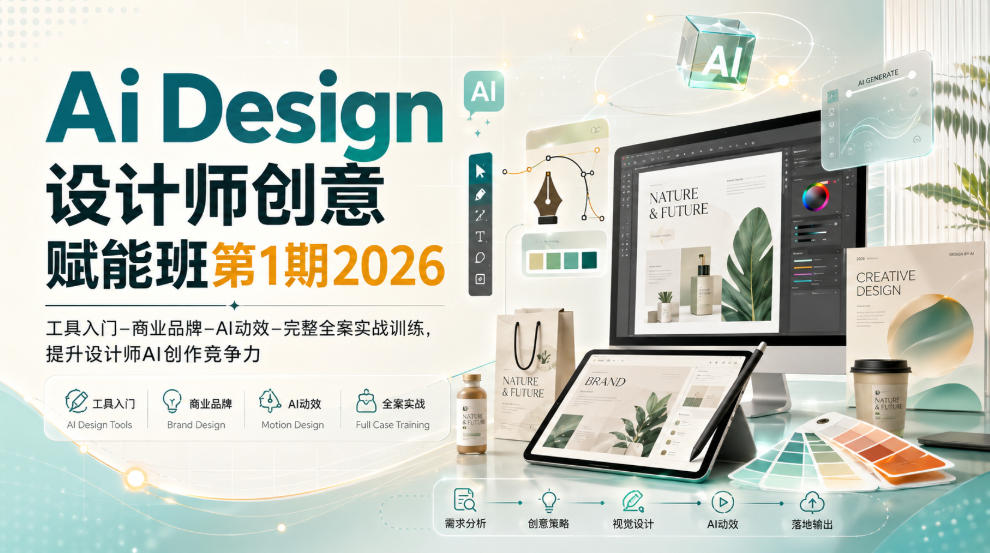 Ai Design设计师创意赋能班第1期2026|工具入门‑商业品牌‑AI动效‑完整全案实战训练,提升设计师AI创作竞争力 20260902010125-6a977565e8d85.jpg