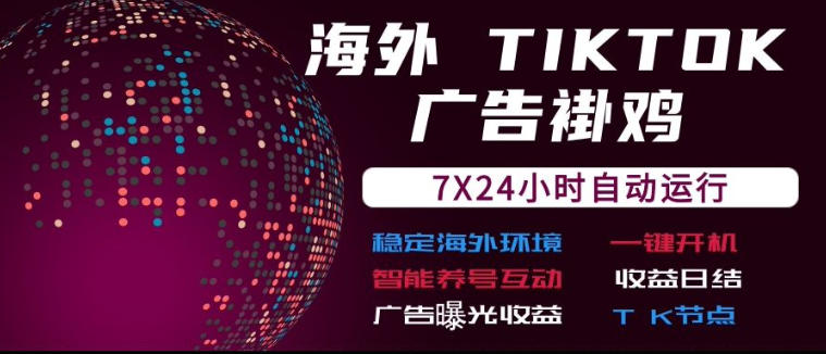 海外TikTok挂G流量变现,7X24自动运行,广告曝光收益,收益日结 20260902010137-6a977571309d6.jpg
