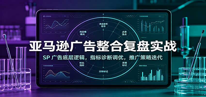 亚马逊广告整合复盘实战:SP广告底层逻辑,指标诊断调优,推广策略迭代 20260902010137-6a9775716f9f7.jpg