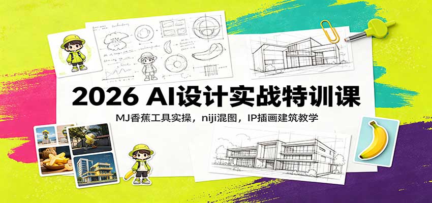 2026 AI设计实战特训课:MJ香蕉工具实操,niji混图,IP插画建筑教学 20260902010149-6a97757dde942.jpg