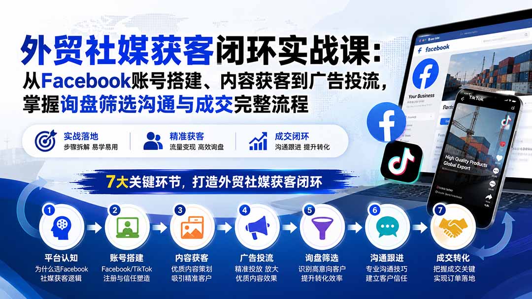 (20218期)外贸社媒获客闭环实战课:从Facebook账号搭建、内容获客到广告投流,掌握询盘筛选沟通与成交完整流程 20260903030523-6a98e3f3635ee.jpg