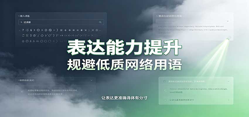 表达能力提升:语言塑造思想逻辑,规避低质网络用语,强化心智感知 20260904010124-6a9a1864800f5.jpg