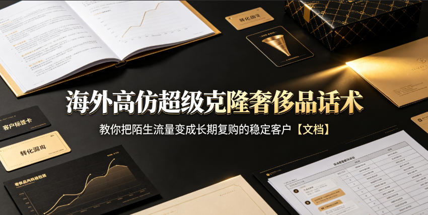 海外高仿超级克隆奢侈品话术,教你把陌生流量变成长期复购的稳定客户【文档】 20260904010126-6a9a18665d856.jpg