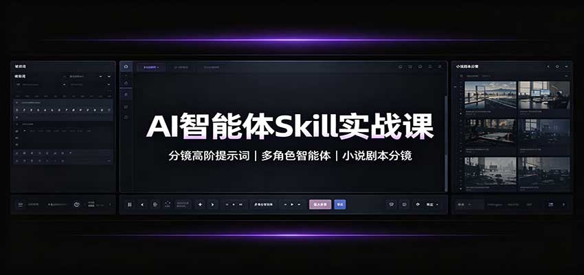 AI智能体Skill实战课:分镜高阶提示词,多角色智能体,小说剧本分镜 20260906030325-6a9cd7fdb0afc.jpg