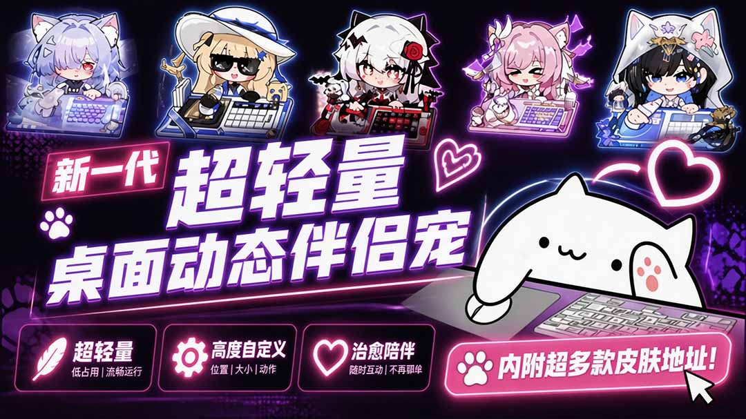 (20293期)开源免费用!新一代超轻量桌面动态伴侣宠,体验更美观,更丝滑,内附超多款皮肤地址,BongoCat 20260907030609-6a9e2a21f1d02.jpg