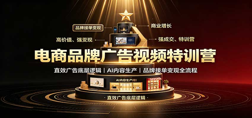 电商品牌广告视频特训:直效广告底层逻辑,AI内容生产,品牌接单变现全流程 20260908030148-6a9f7a9c42788.jpg