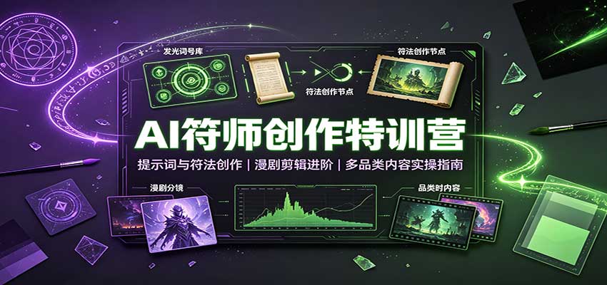 AI符师创作特训营:提示词与符法创作,漫剧剪辑进阶,多品类内容实操指南 20260910070251-6aa2561b96a76.jpg