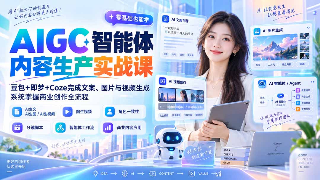 (20372期)AIGC智能体内容生产实战课:豆包+即梦+Coze完成文案、图片与视频生成,系统掌握商业创作全流程 20260910110030-6aa28dce8004e.jpg