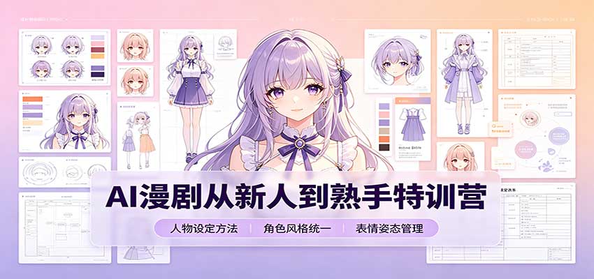 AI漫剧从新人到熟手特训营:剧本分镜创作,提示词模板,人物设定与工具资源 20260912070054-6aa4f8a647dc4.jpg
