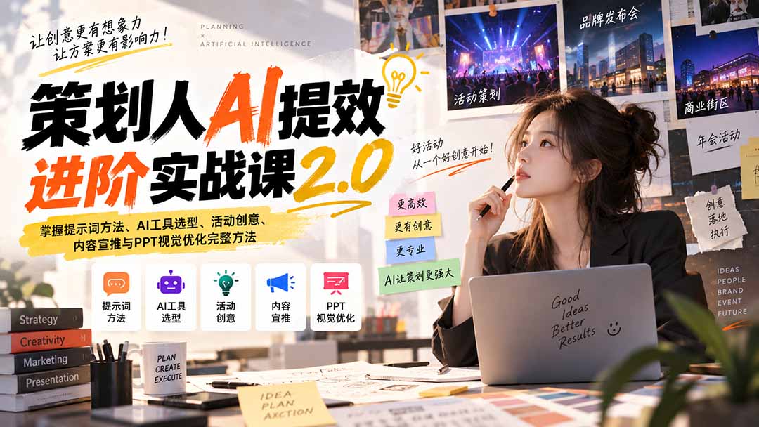 (20427期)策划人AI提效进阶实战课2.0:掌握提示词方法、AI工具选型、活动创意、内容宣推与PPT视觉优化完整方法 20260913050122-6aa62e22a60ce.jpg