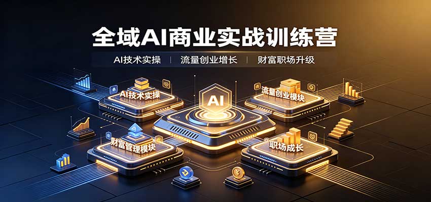 全域AI商业实战训练营:涵盖AI技术实操、流量创业、财富管理与职场成长全体系内容 20260914070126-6aa79bc6a22b5.jpg