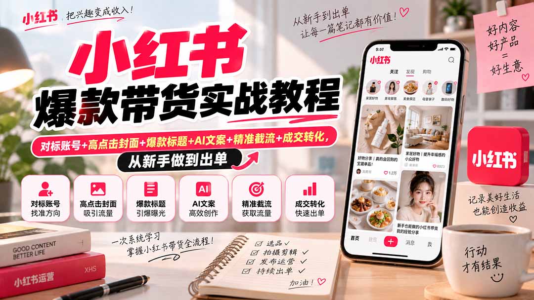 (20473期)小红书爆款带货实战教程|对标账号+高点击封面+爆款标题+AI文案+精准截流+成交转化,从新手做到出单 20260915170235-6aa97a2bad77d.jpg