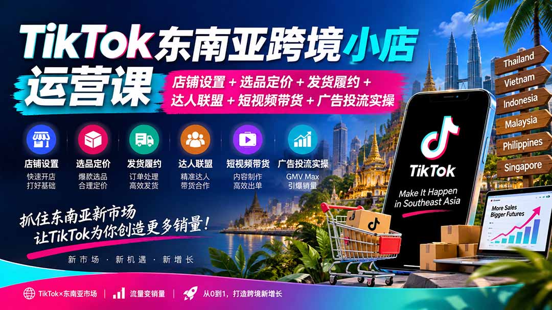 (20483期)TikTok东南亚跨境小店运营课:店铺设置+选品定价+发货履约+达人联盟+短视频带货+广告投流实操 20260915170339-6aa97a6b0a8ca.jpg