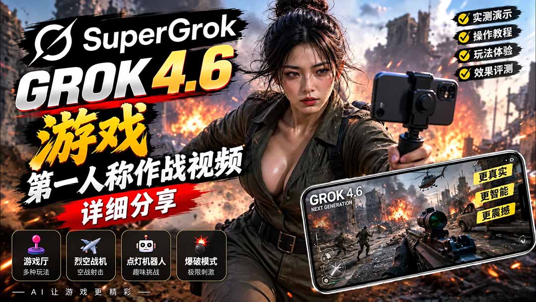 (20502期)Grok 4.6 也能做游戏?第一人称作战视频实测|玩法详细讲解 20260916090113-6aaa5ad920011.jpg