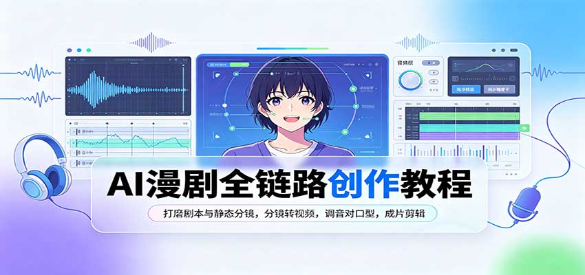 AI漫剧全链路创作教程:打磨剧本与静态分镜,分镜转视频,调音对口型,成片剪辑 20260917050034-6aab73f2e1853.jpg