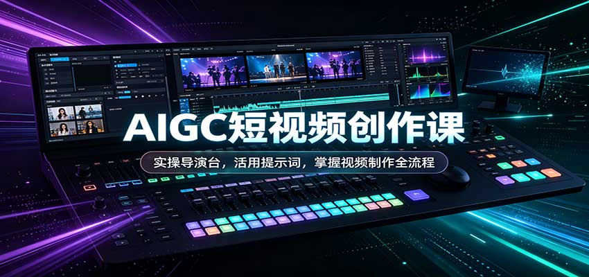AIGC短视频创作课:实操导演台,活用提示词,掌握视频制作全流程 20260917070114-6aab903ac1647.jpg