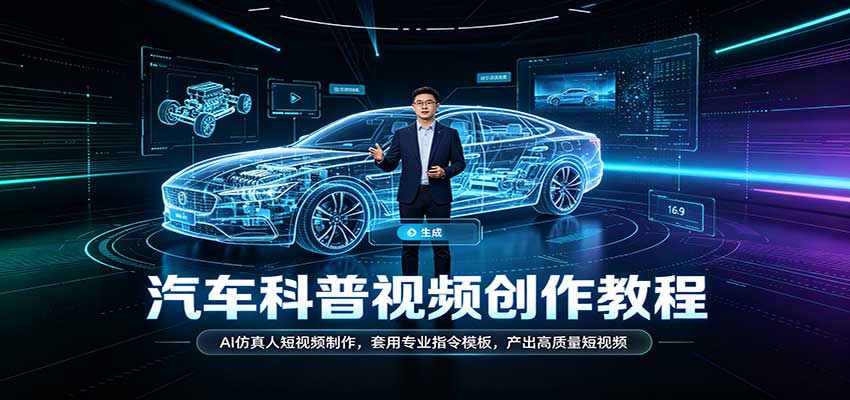 汽车科普视频创作教程:AI仿真人短视频制作,套用专业指令模板,产出高质量短视频 20260918050048-6aacc580f26d9.jpg