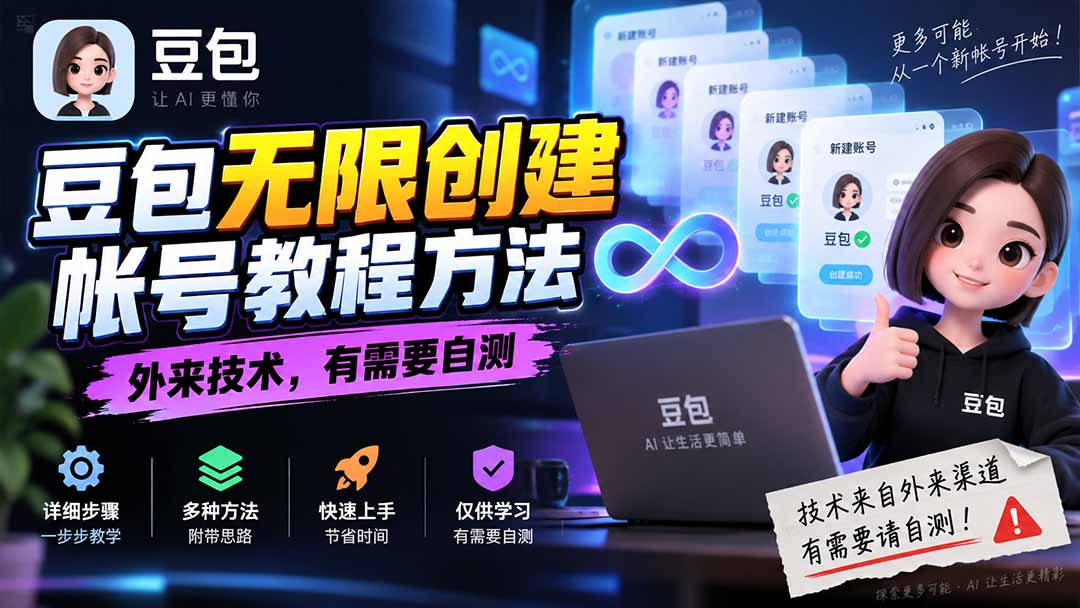(20550期)豆包无限创建帐号教程方法,外来技术,有需要自测 20260919130107-6aae879331a6c.jpg