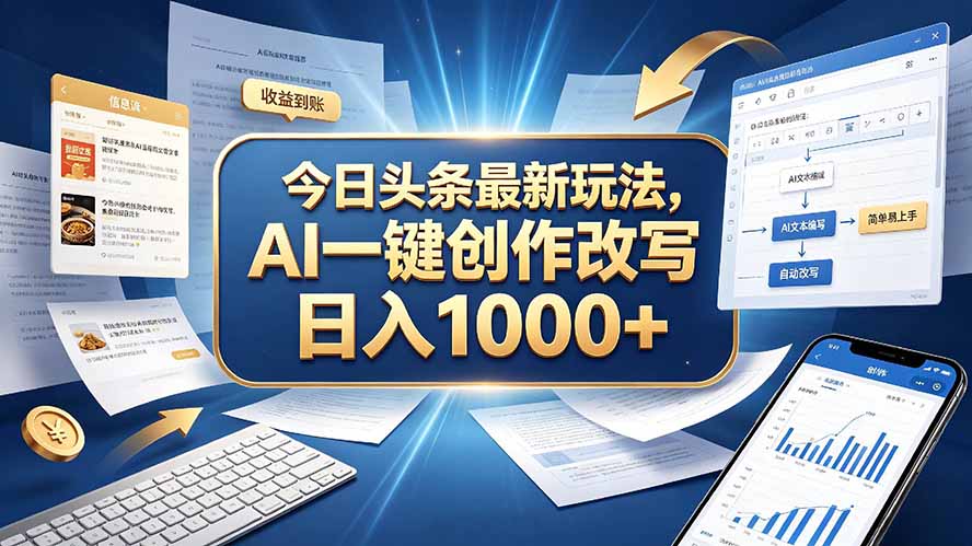 (20566期)今日头条最新玩法,AI 一键创作改写,简单易上手,轻松日入 1000 + 20260920050244-6aaf68f480f4a.jpg