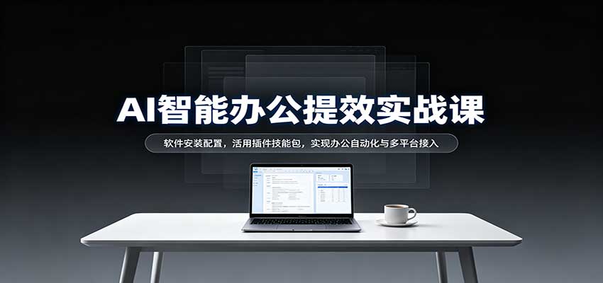 AI智能办公提效实战课:软件安装配置,活用插件技能包,实现办公自动化与多平台接入 20260920070036-6aaf84945cc9e.jpg