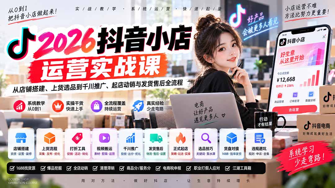 (20568期)2026抖音小店运营实战课|从店铺搭建、上货选品到千川推广、起店动销与发货售后全流程 20260921050107-6ab0ba130760a.jpg