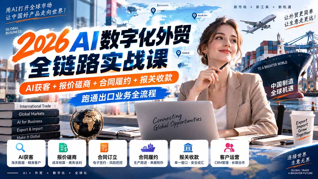 (20569期)2026AI数字化外贸全链路实战课:AI获客+报价磋商+合同履约+报关收款,跑通出口业务全流程 20260921050119-6ab0ba1fb11bc.jpg