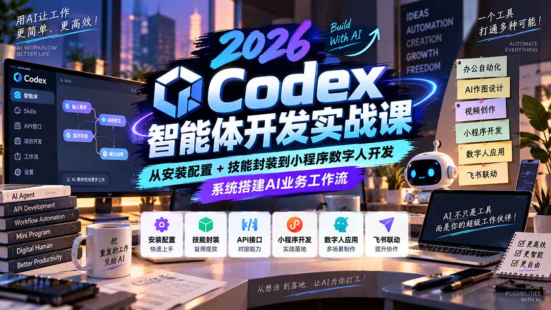 (20574期)2026Codex智能体开发实战课:从安装配置+技能封装到小程序数字人开发,系统搭建AI业务工作流 20260921070031-6ab0d60f5bb4c.jpg