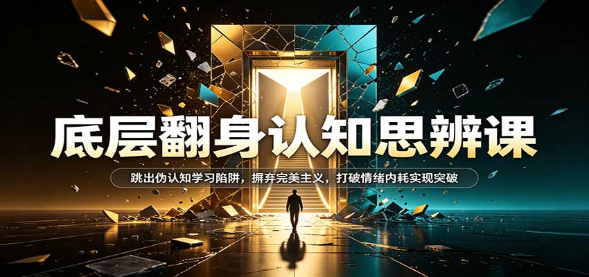 底层翻身认知思辨课:跳出伪认知学习陷阱,摒弃完美主义,打破情绪内耗实现突破 20260921090042-6ab0f23aec4c9.jpg
