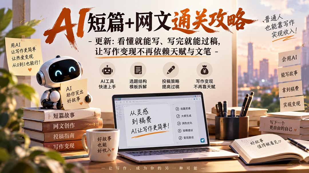 (20578期)AI短篇+网文通关攻略-更新0921:看懂就能写、写完就能过稿,让写作变现不再依赖天赋与文笔 20260921090116-6ab0f25ce0d57.jpg