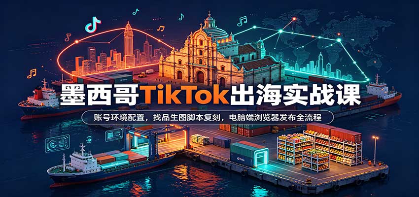 墨西哥TikTok出海实战课:账号环境配置,找品生图脚本复刻,电脑端浏览器发布全流程 20260922050033-6ab20b71856af.jpg